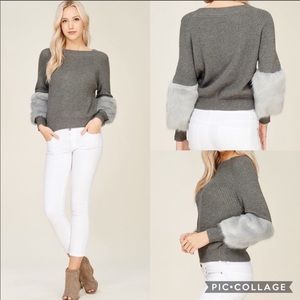 Fur Embellished Sweater